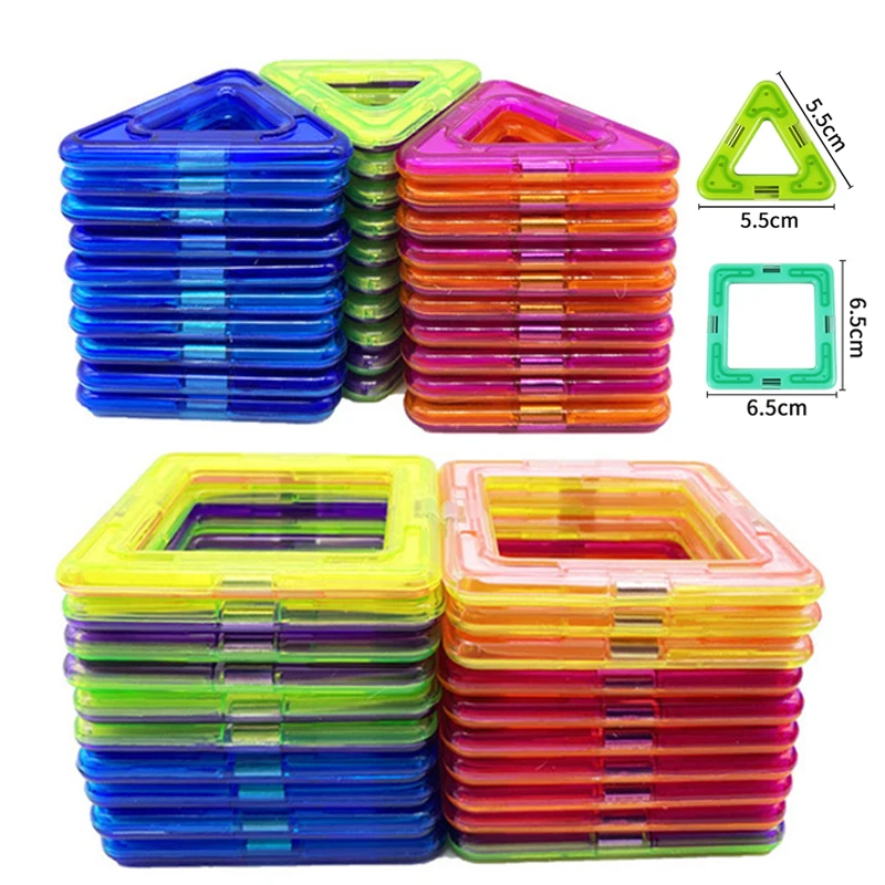 Большой размер, Магнитный конструктор, дизайнерский набор, треугольник, магнитные строительные блоки, Обучающие магнитные игрушки для детей