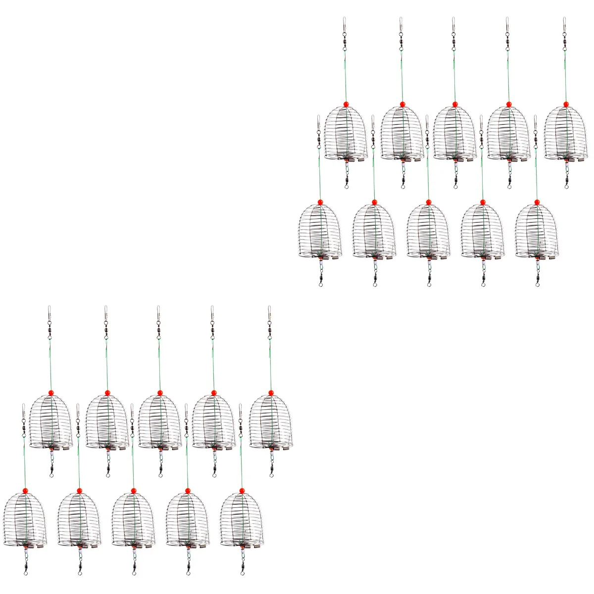 

20 Pieces Carp Fishing Feeder Stainless Steel Fishing Basket Bait Cage