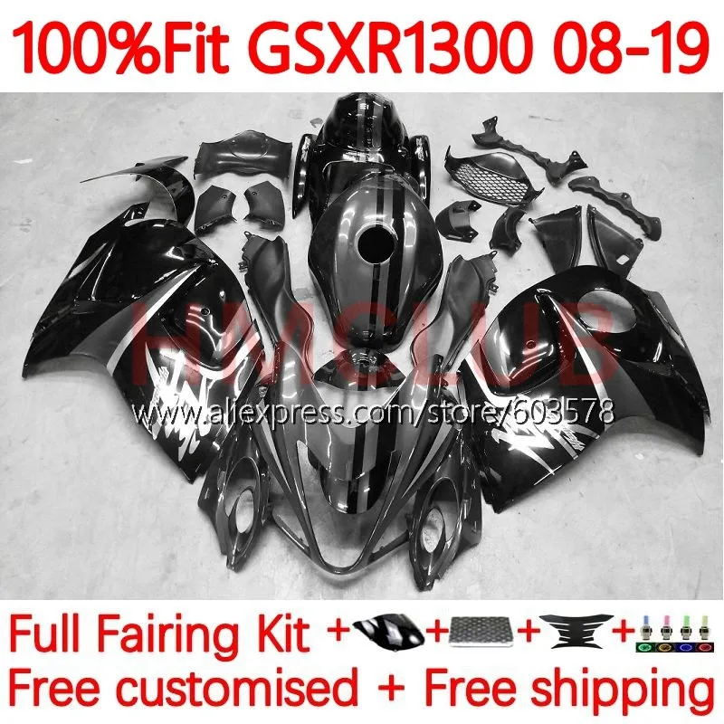 

Injection For SUZUKI Hayabusa GSXR1300 GSXR 1300 CC GSXR-1300 08 09 10 11 12 13 14 15 16 17 18 19 Fairing 106No.89 grey black
