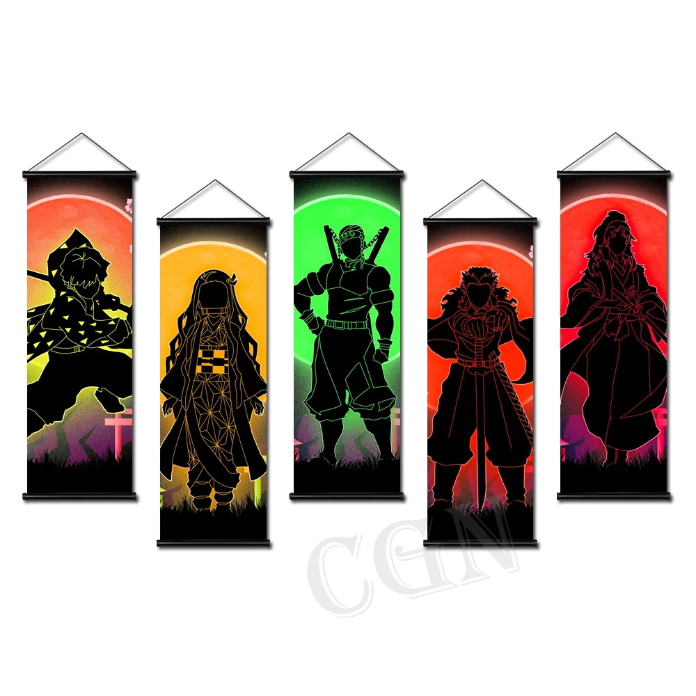 

Poster Canvas Kamado Tanjirou Wall Art Anime Demon Slayer Painting Mural Print Pictures Living Room Decorative Hanging Scrolls