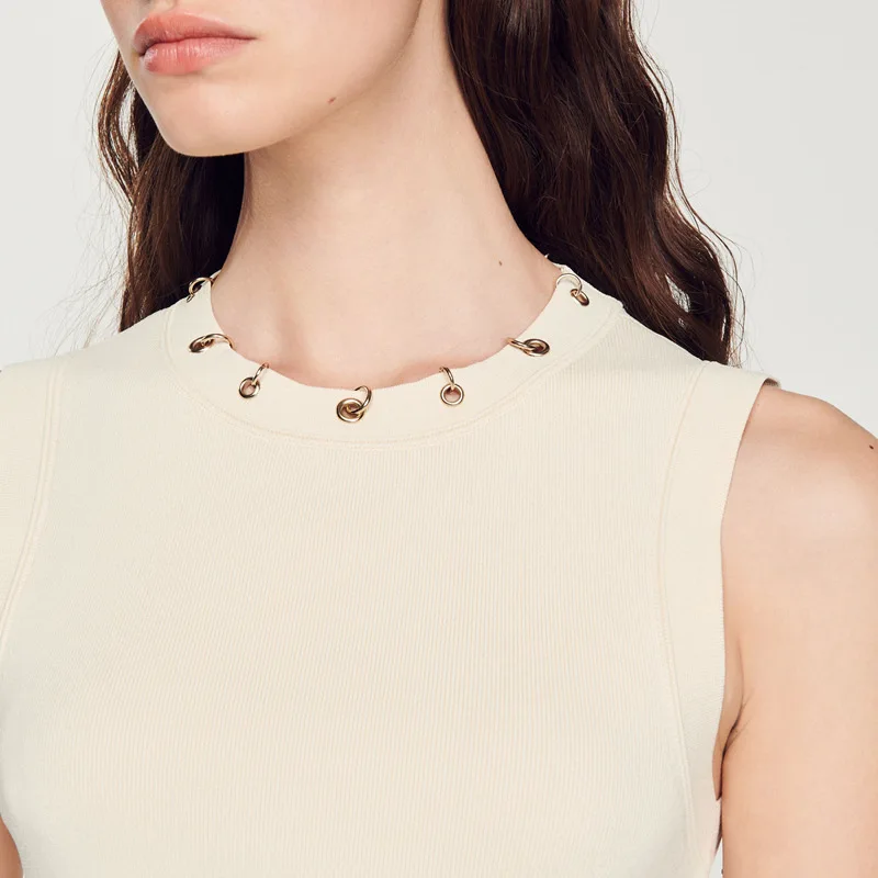 Новинка 2023 тяжелый вязаный жилет IOO во французском стиле на раннюю осень +