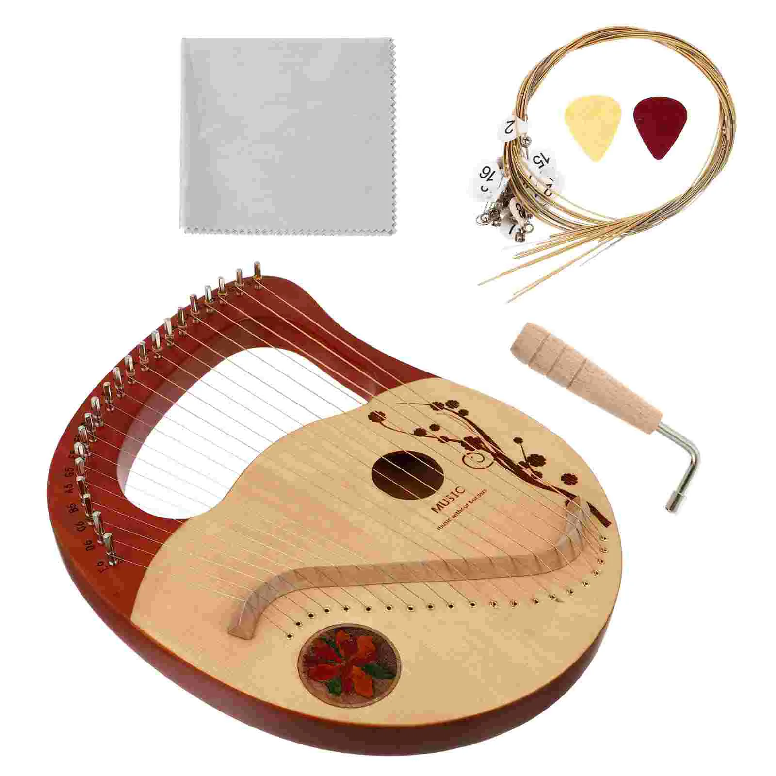 

Деревянная гирлянда Lyre Harp с 21 струной, портативный музыкальный инструмент