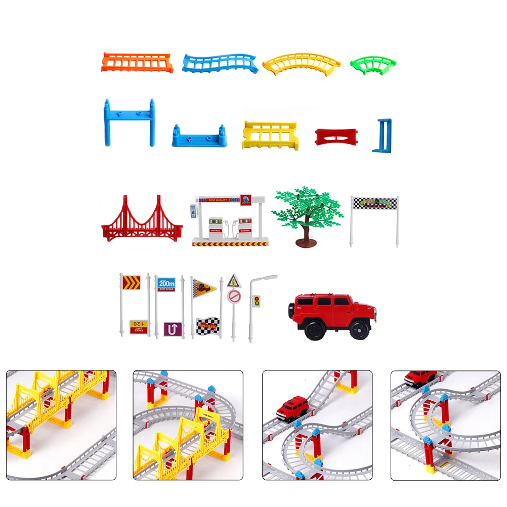 

1 Set Kids DIY Track Car Educational Plaything for Child )