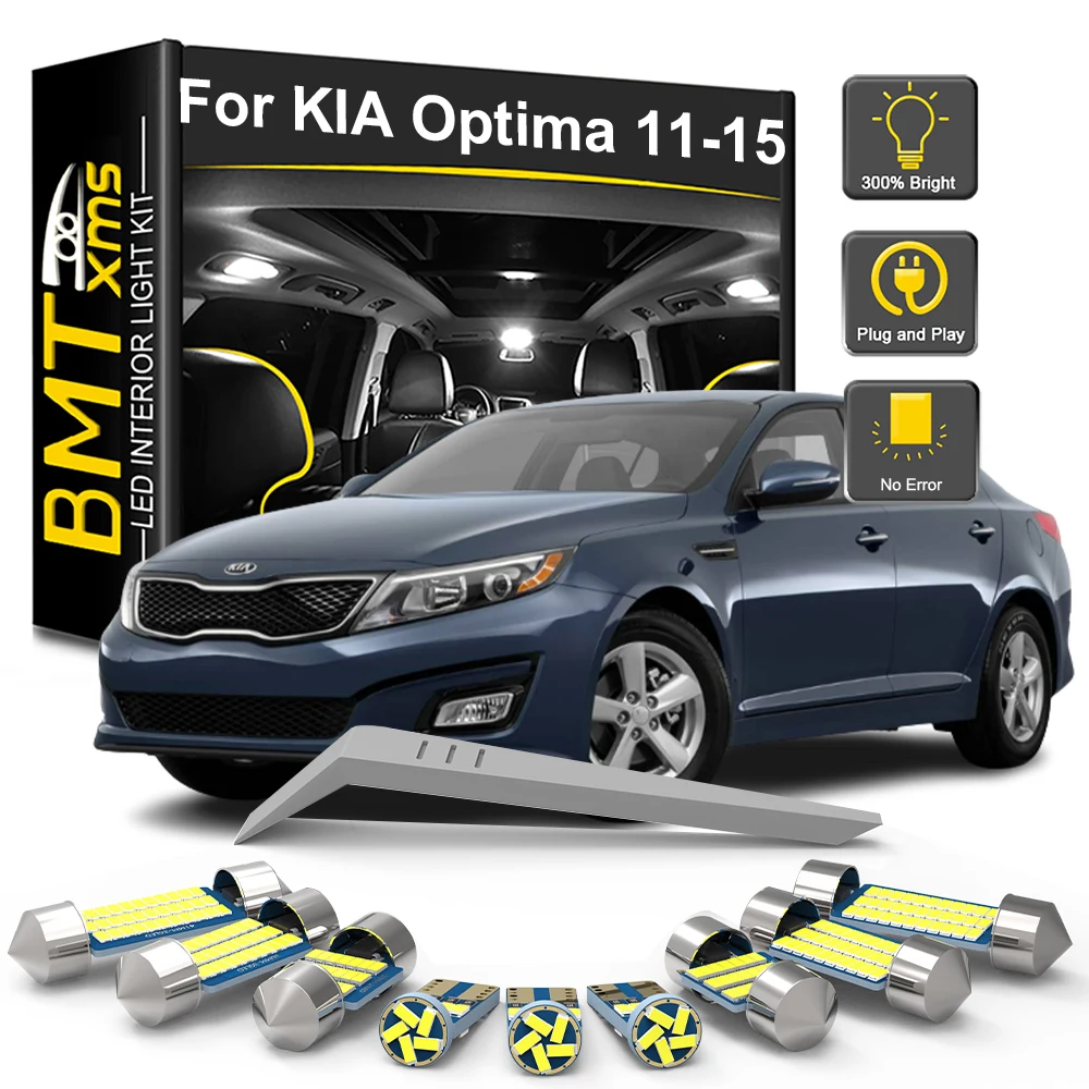 BMTxms 11 Шт. Комплект Светодиодного Внутреннего Освещения Для KIA Optima 2011-2015 Canbus Без