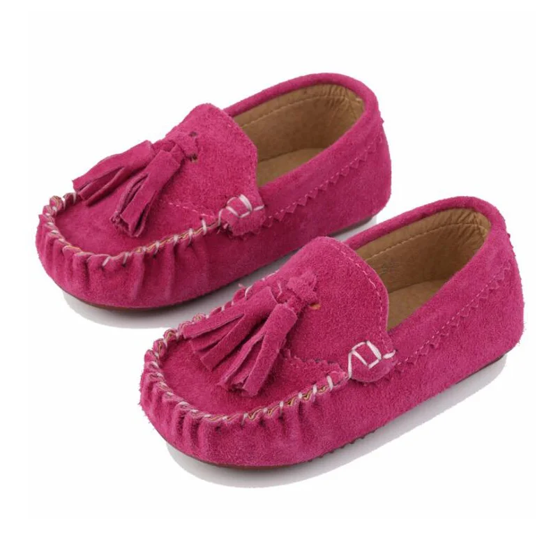 Мокасины YWPENGCAI детские из натуральной кожи плоская подошва лоферы мягкая удобная