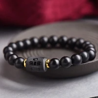 feng shui obsidian beads bracelet men women unisex wristband 12 constellations bracelet jewelry