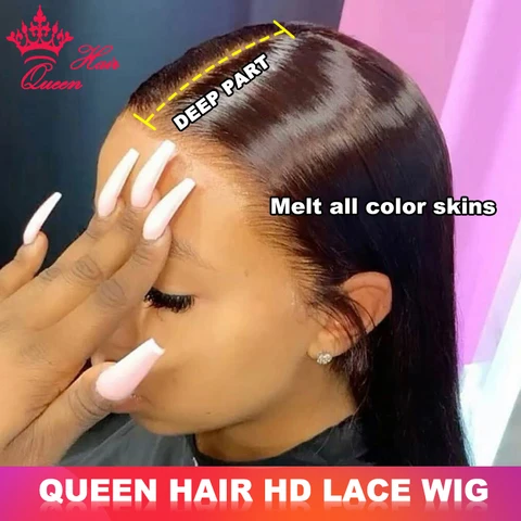 Invisible HD Transparent Lace Wigs 13x6 Lace Front Wig Brazilian Straight Lace Front Virgin Human Raw Hair Wig Queen Hair