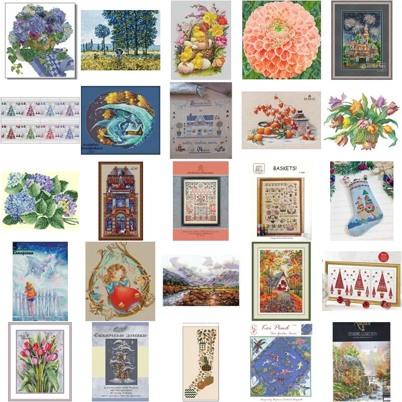 

Flowers and Cartoon 3 Cross Stich Embroidery set Electronic drawing Cross Stich Needlework PDF by Email