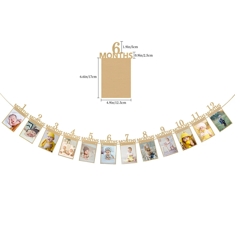 Фоторамка для новорожденных на день рождения 12 месяцев