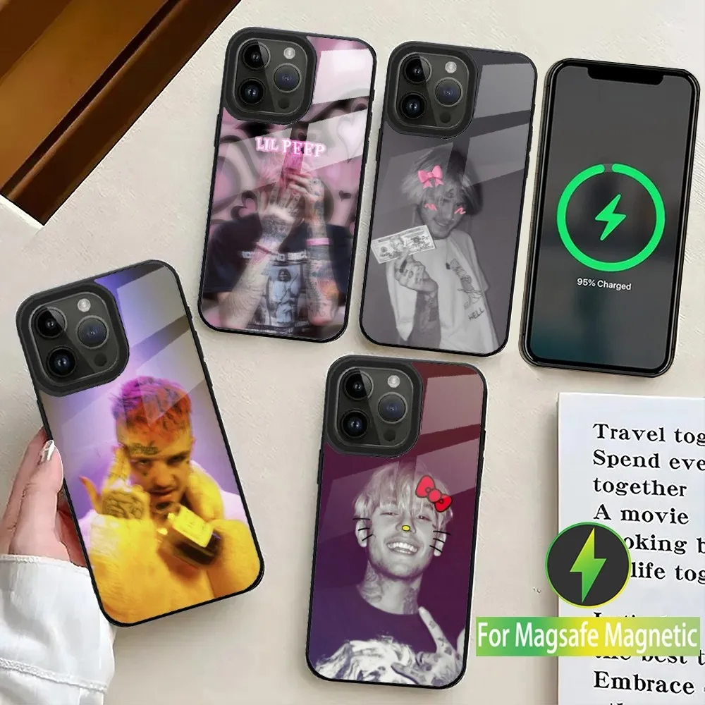 Чехол для телефона Singer L-Lil Peep iPhone 16 15 14 13 12 11 Plus Pro Max Mini Magsafe с магнитной