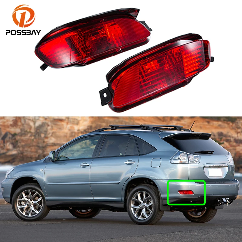 

1 Pair Left/Right Car Rear Bumper Side Marker Reflector Lights Lens Lamp Cover for Lexus RX400h RX350 RX330 2004-2009 Assembly