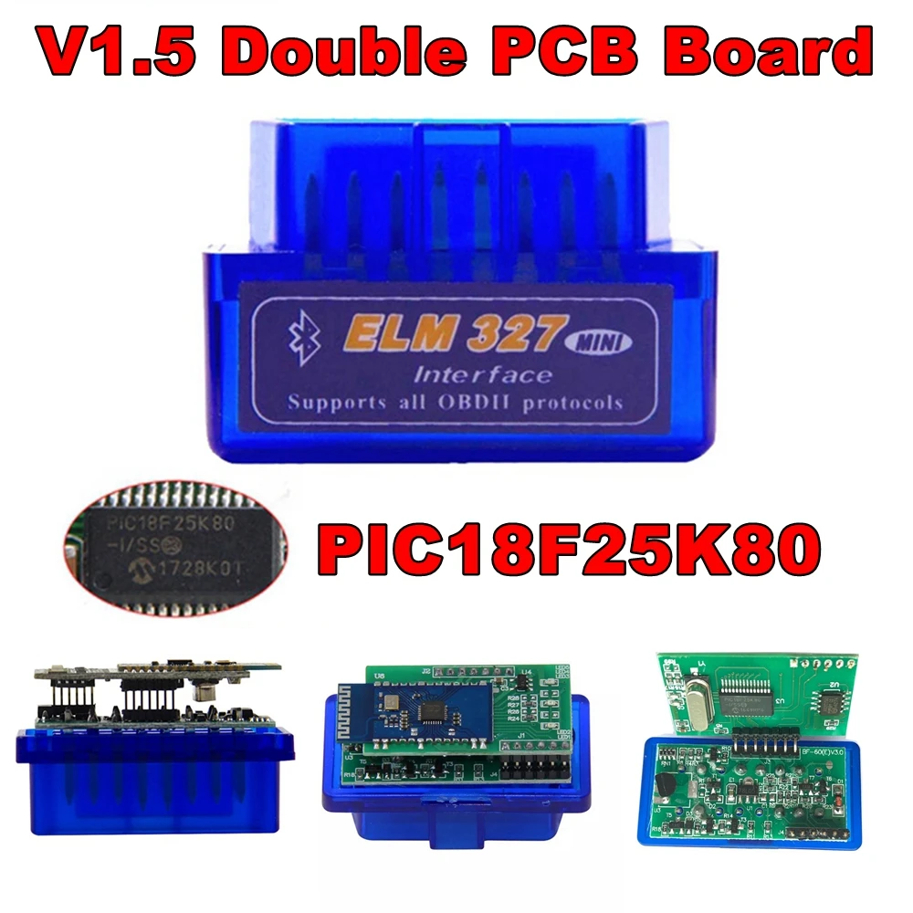 

ELM327 Bluetooth V1.5 Считыватель Кодов Super MINI Для Android Symbian Автоматический Инструмент Сканирования Кода С Чипом PI...
