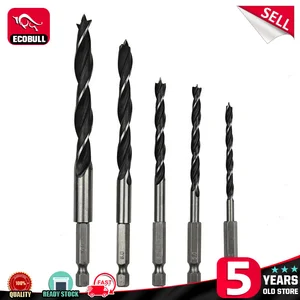 5 шт. 14 4568 10 мм шестиугольная ручка три острых деревообработки набор сверл деревообрабатывающее отверстие Reaming электроинструмент