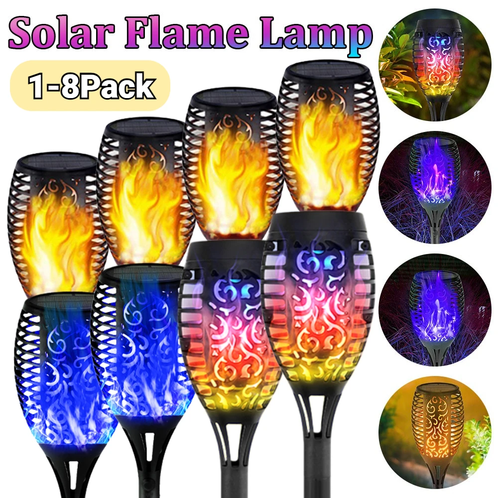 Фонарь пламенный на солнечной батарее водонепроницаемый уличный светильник с