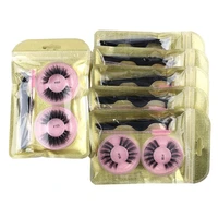 wholesale 450100 pairs 3d mink lashes kit natural long wispy fluffy handmade cruelty free criss cross eyelashes makeup tools