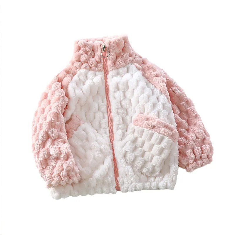 Зимняя плюшевая теплая куртка в Корейском стиле для мальчиков и девочек 2-12 лет