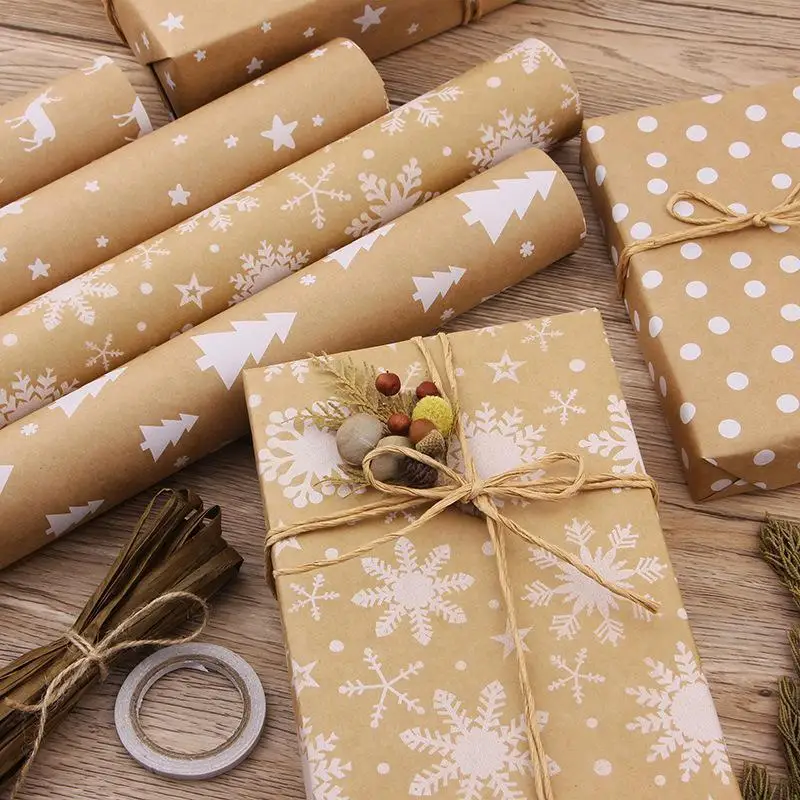 

2022 Christmas Wrapping Paper Wedding Green Decoration Packing Origami Kraft Paper Paper Wrap Paper Artware Vellum Gift 100 S5v5