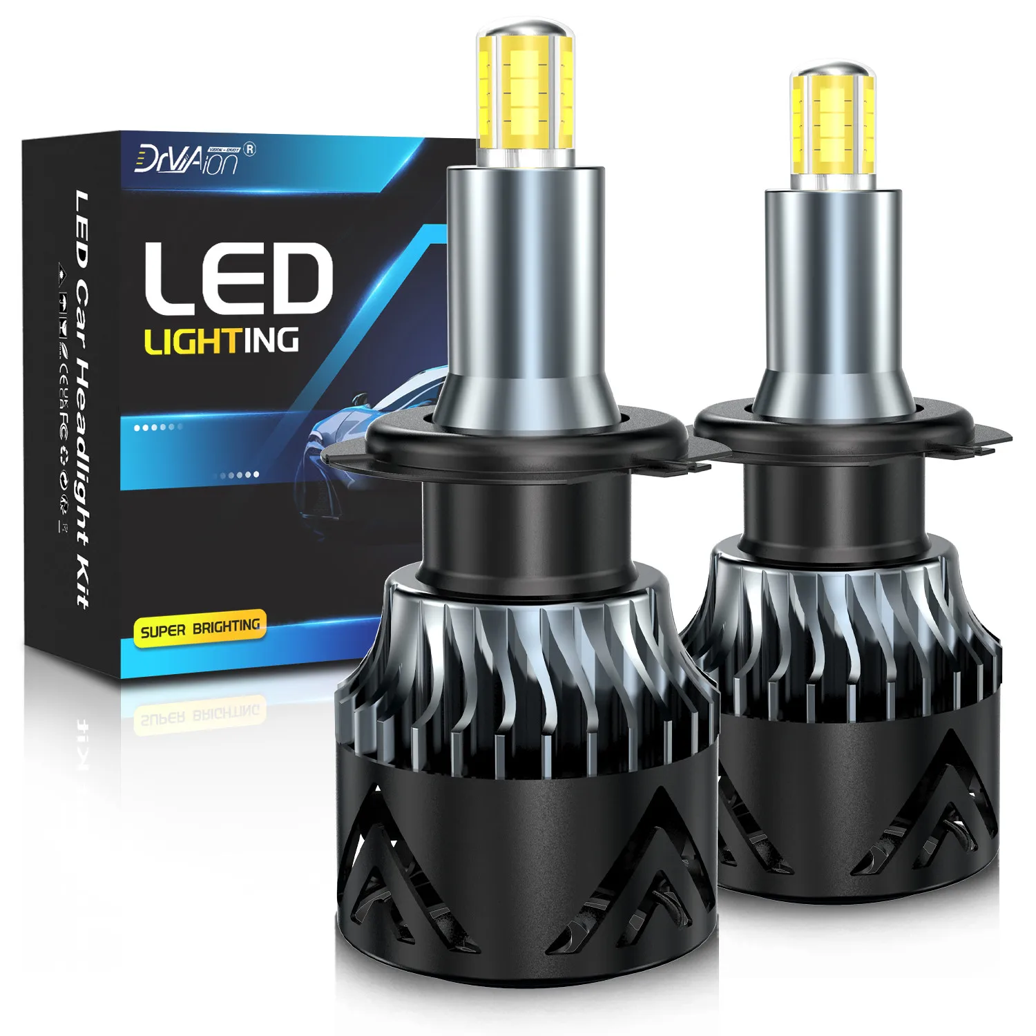 

12000LM Super Bright Car Lights 6500K LED Headlights IP68 60W High Power Auto Headlamp H7 H1 H11 HB3 HB4 9012 CSP Chip Lamp Bulb