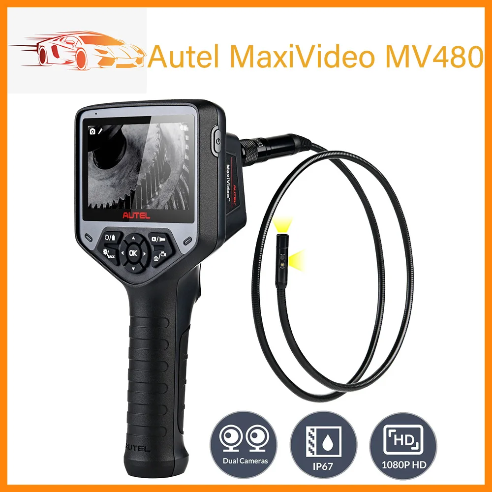 

Autel Maxivideo MV480 двойная камера цифровой видеоскоп Инспекционная камера эндоскоп с головкой 8,5 мм для автомобиля/стены Бесплатная доставка