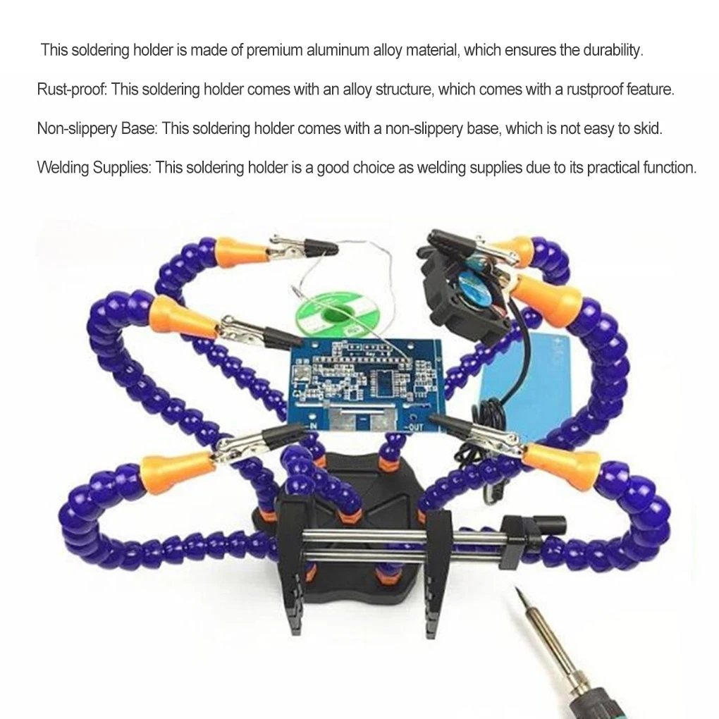 

Welding Holder Helping Hands Compact Size Multipurpose Rustproof Non-slippery Mat Flexible Rack Soldering Base Weld Station