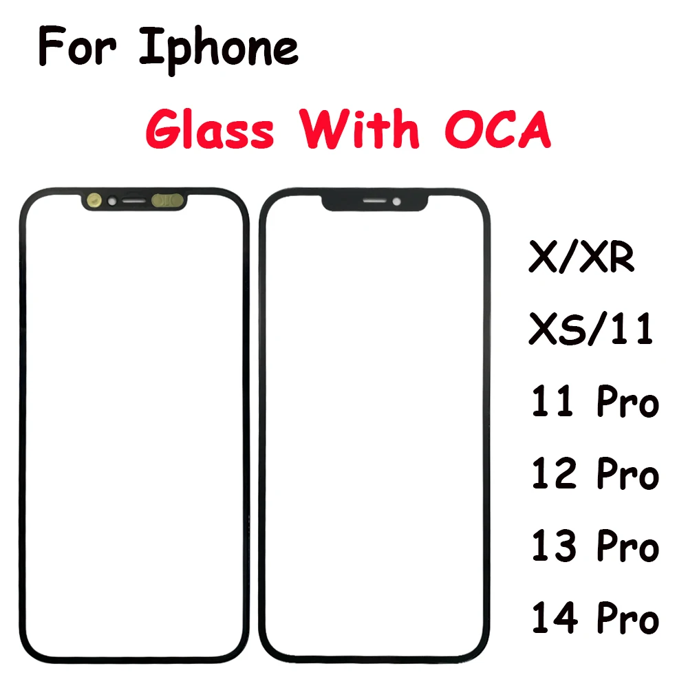 Внешнее Защитное стекло для iPhone X XS XR Max 11 12 13 14 15 Plus Pro Mini LCD