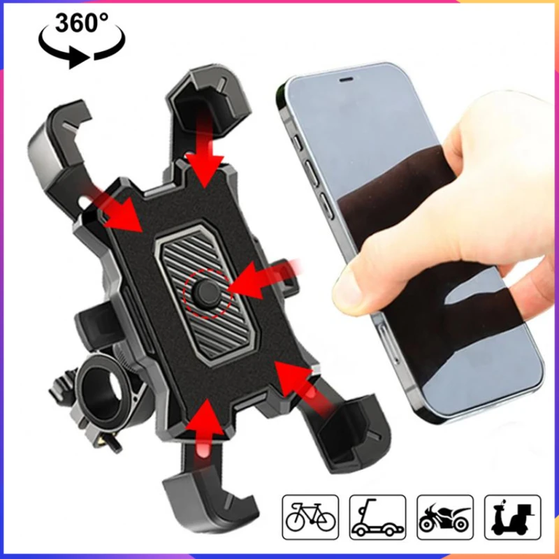 

Motorcycle Bicycle Phone Holder MTB Road Mountain Bike Stand Mobile Cellphone Support Bracket Mount Racks Bike Accessories