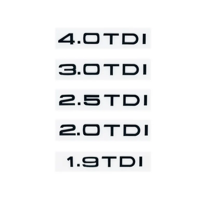 Фото 3D буквы ABS 2.0TDI 2.5TDI 3.0TDI 35TDI 40TDI 45TDI 50TDI Эмблема для Audi A1 A3 A4 A5 A6 A7 A8 Q2 Q3 Q5 Q7 Наклейка на багажник автомобиля №3