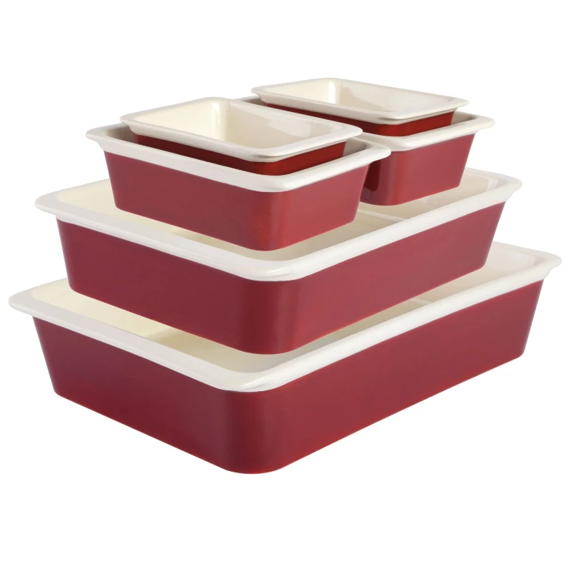 

Home Red 6-Piece Nesting Stoneware Nonstick Bakeware Sets