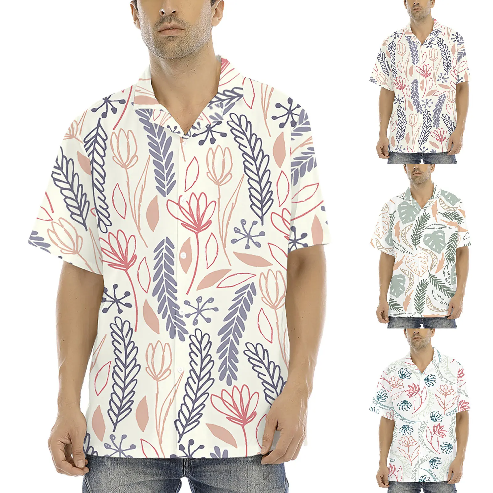 

Мужские комплекты рубашек с логотипом на заказ, повседневные пляжные рубашки с коротким рукавом и пуговицами на пуговицах и шорты с цветочным принтом, мужские плавки, праздничные костюмы