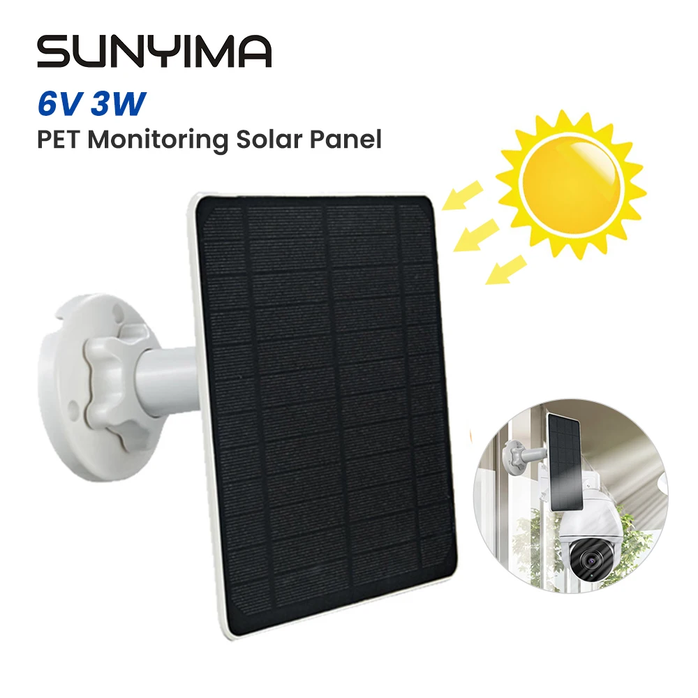 

1pcs SUNYIMA 169*116 6V3W Monocrystalline PET Monitor Solar Panel Solar Charging Panel Home Outdoor Security Energy Storage