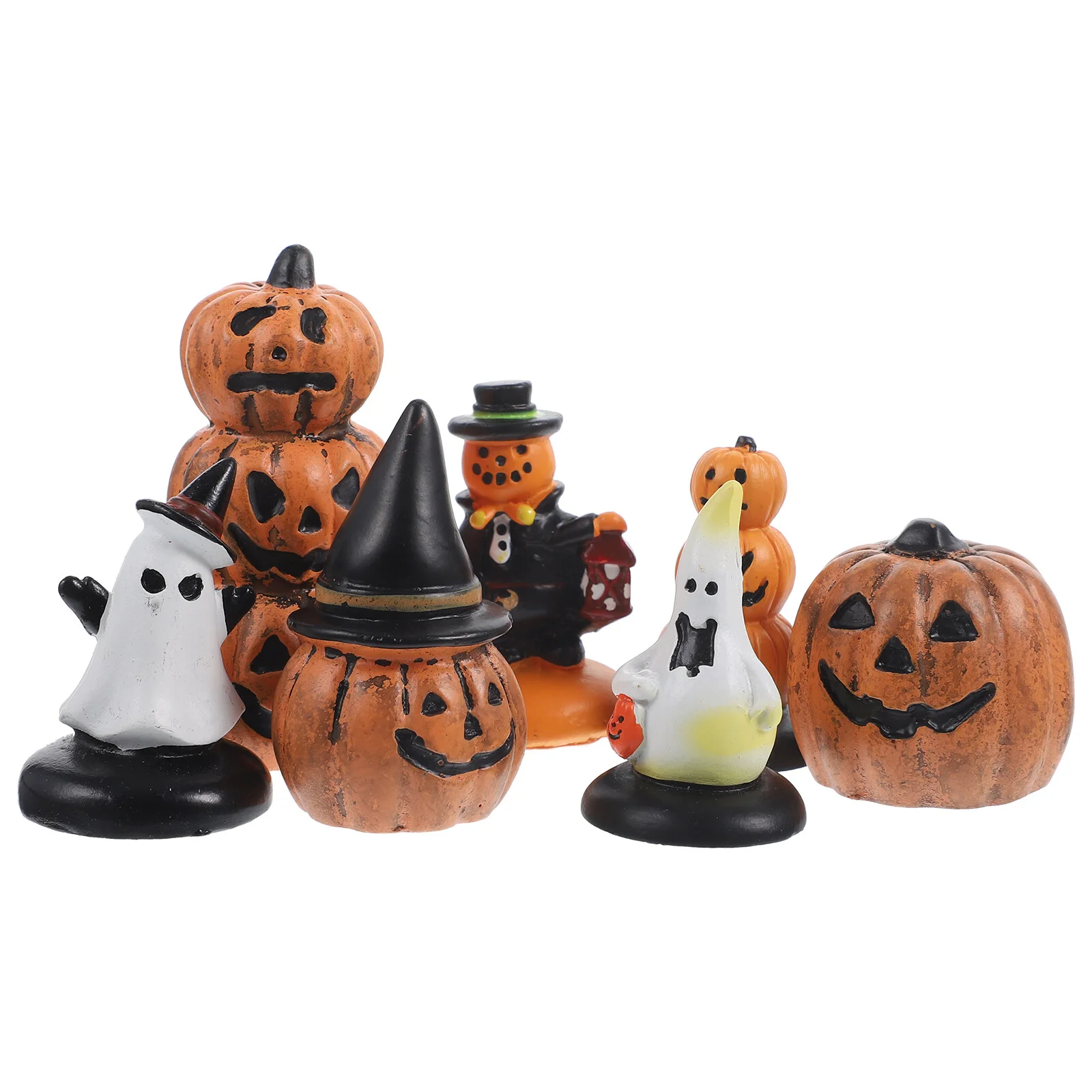 

7 Pcs Halloween Decoration Trinkets Table Centerpieces Craft Three Suit Room Resin Mini Ghost Ornaments