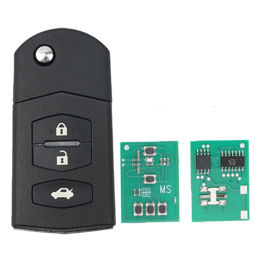 

Лео для Mazda 2 3 5 6 8 CX-7 CX-9 MX-5 BGBX1T478SKE125-01 SKE126-01 CC43-67-5RYC Fob Flip Remote Car Key 315/433 МГц 4D63 Чип