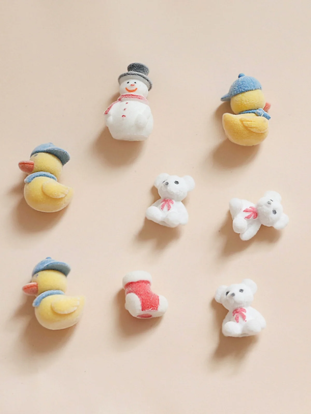 Флокированные рождественские чулки из Южной Кореи Снеговик Маленькая желтая