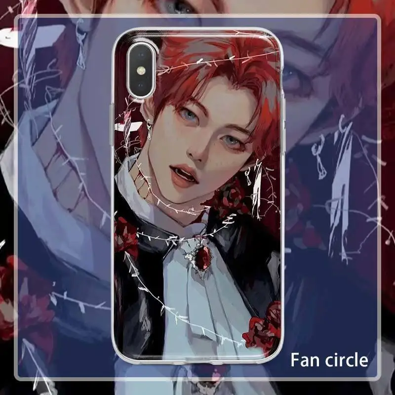 Фото Чехол для телефона Kpop Idol Felix IPhone 11 12 13 14 Pro Max Mini XR XS X 7 8 Plus, детский чехол для телефона №2