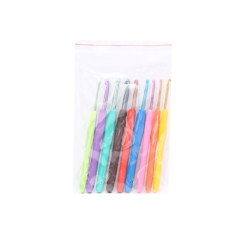 Набор Для Вязания Своими Руками Мягкие Пластиковые Ручки Алюминиевые Крючки 9