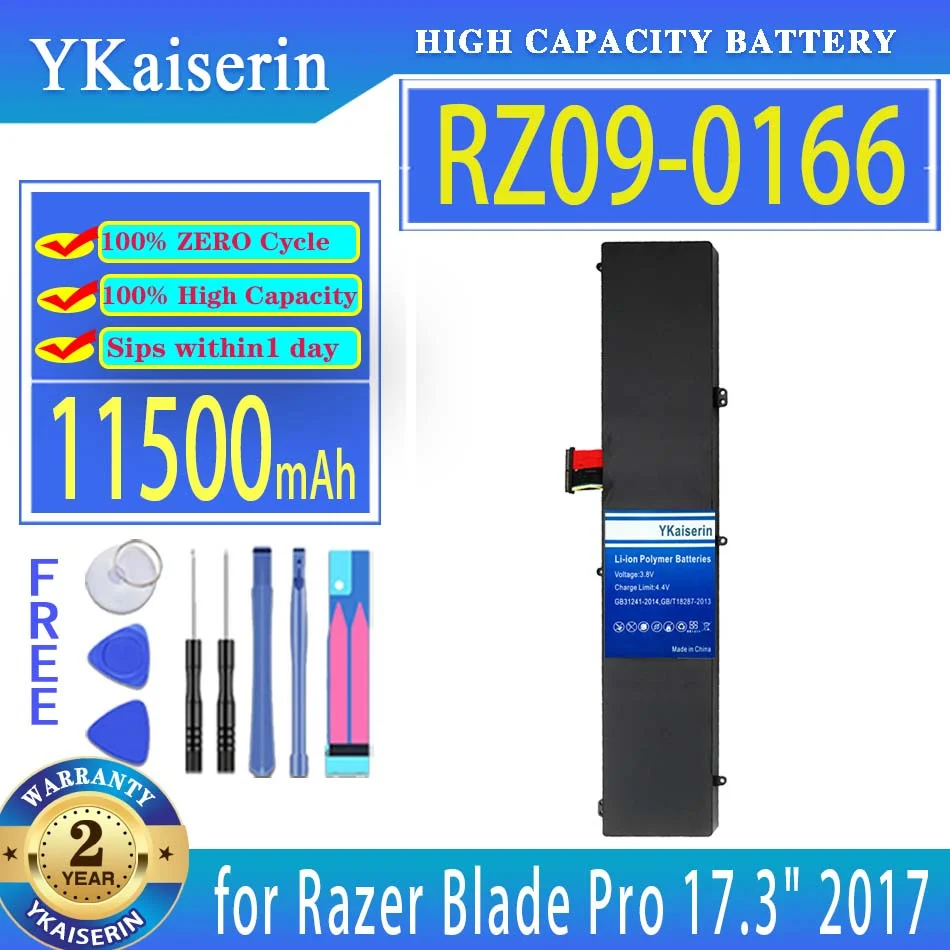 

Аккумуляторная батарея YKaiserin 11500 мАч для Razer Blade Pro 17,3 дюйма