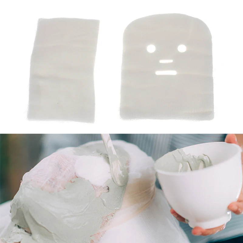 

100Pcs Facial Gauze Masks Face Slimming Disposable Facial Gauze Highly Water Absorption Non-Irritating Face Gauze Mask Soft