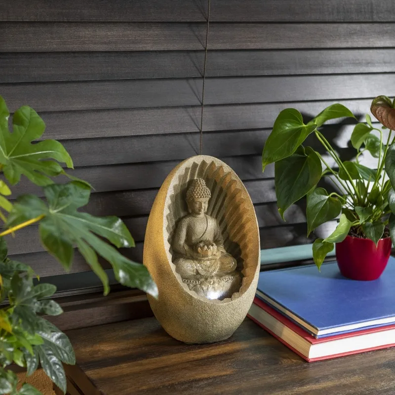 

11" Buddha Indoor/Outdoor Tabletop Fountain with LED Light