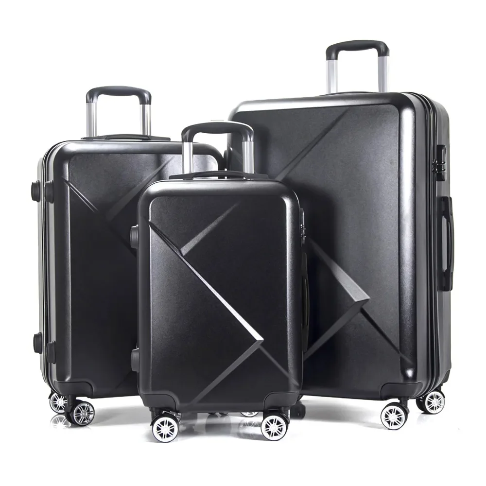 

AEDILYS 3 Piece Luggage Set, 20/24/28 inch - Black