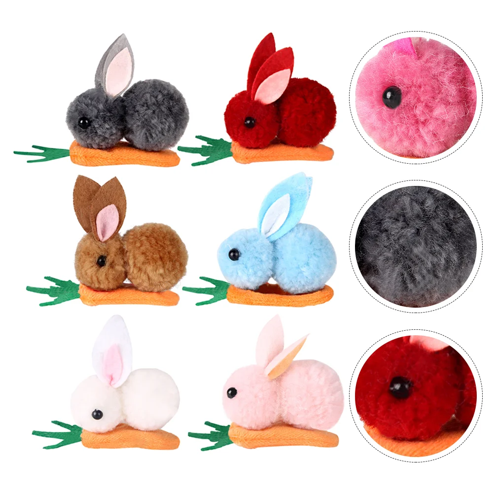 

Hair Clips Plush Rabbit Barrettespet Girls Hairclip Animal Kids Small Puppy Accessories Spring Dog Festival Bunny Snap Zodiac