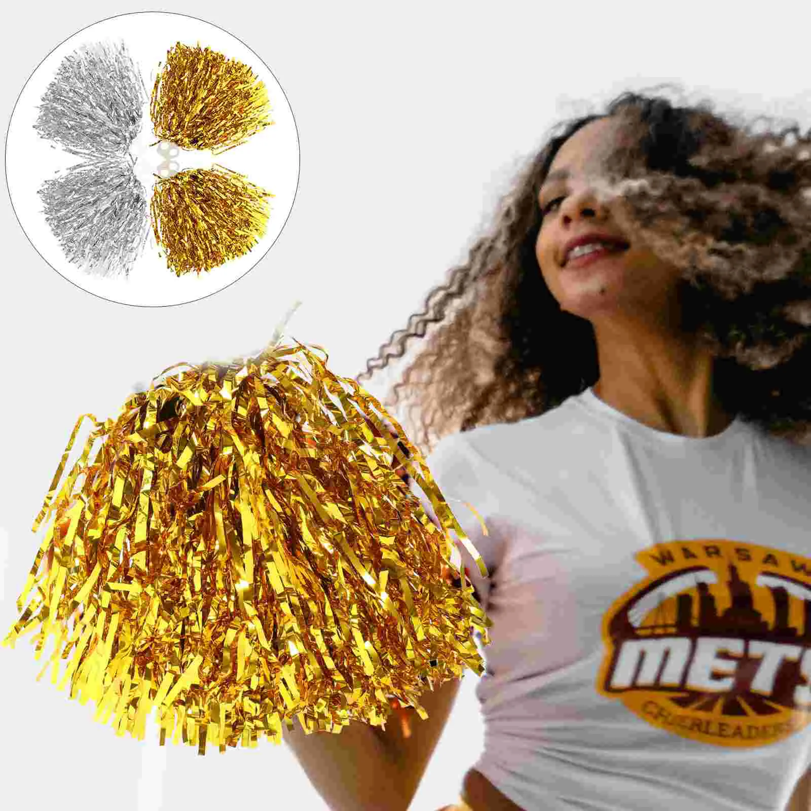 

4 Pcs Pompoms Crafts Flower Cheerleading Bouquet Cheerleader Props Sports Gymnastics The Pet Performance