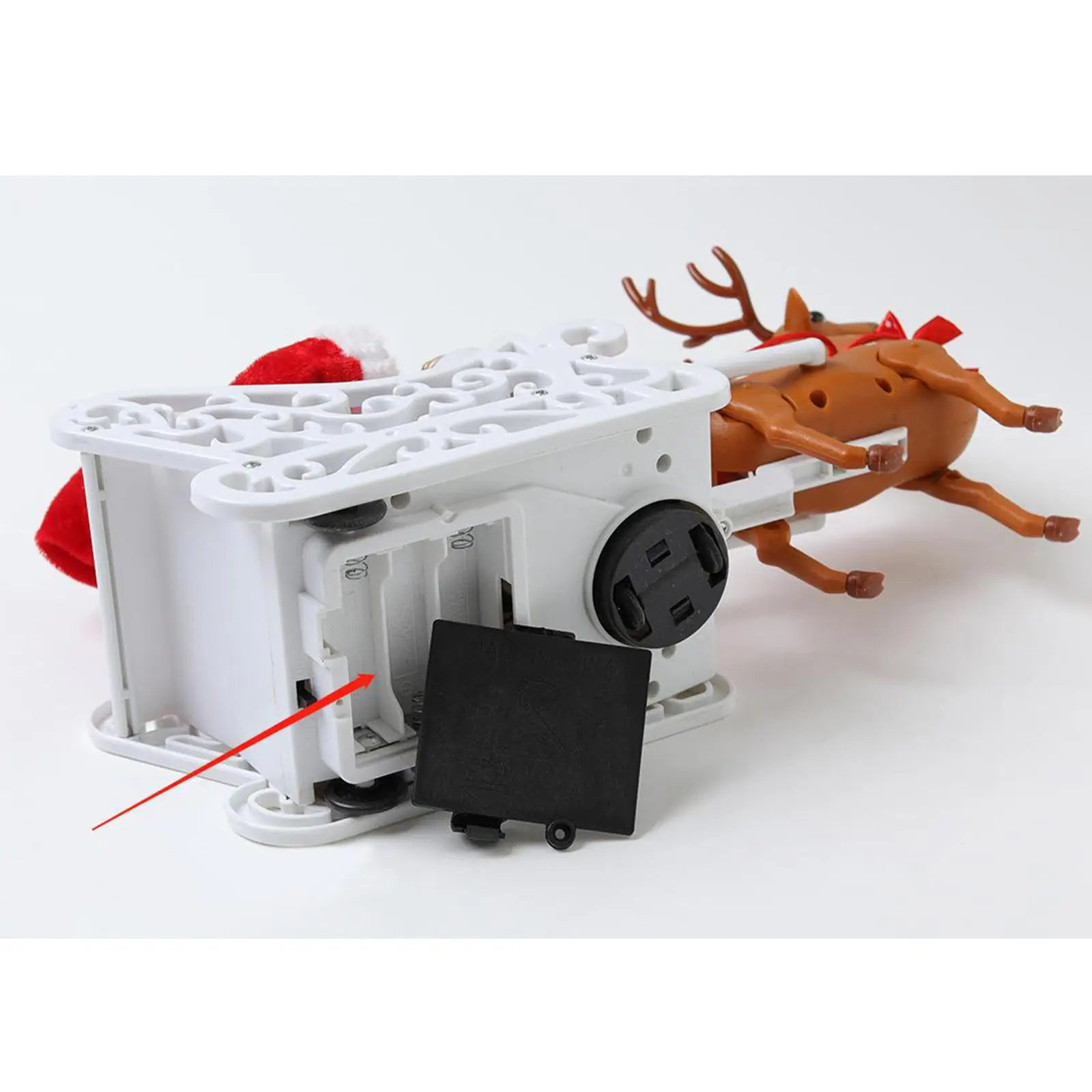 

Christmas Electric Doll Direction Adjustable Toy Sitting Elk Sleigh with