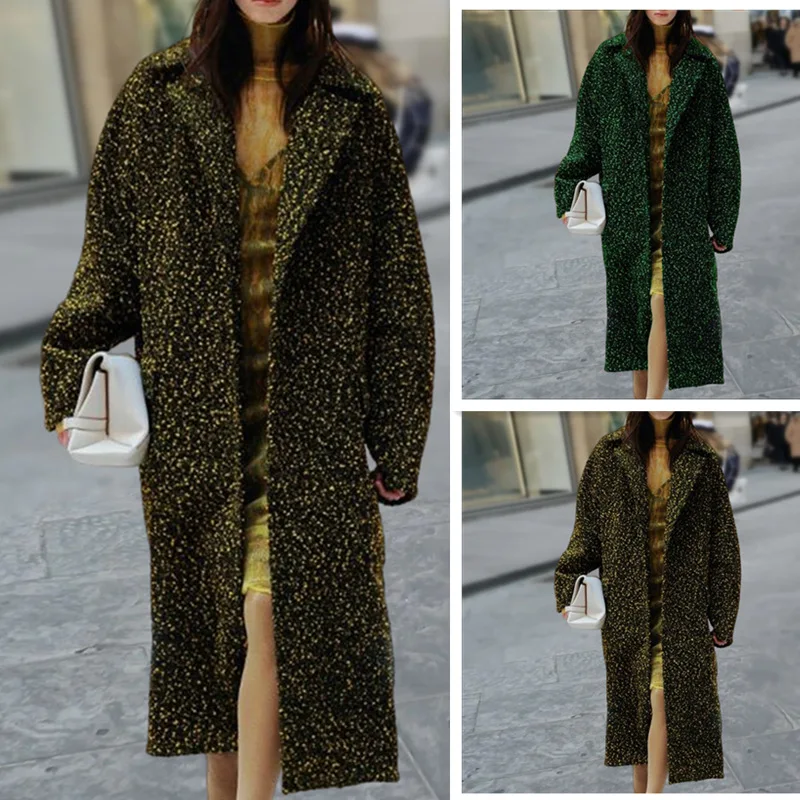 

2023 Autumn/Winter Women's Long Lapel Wool Casual Temperament Coat Coat
