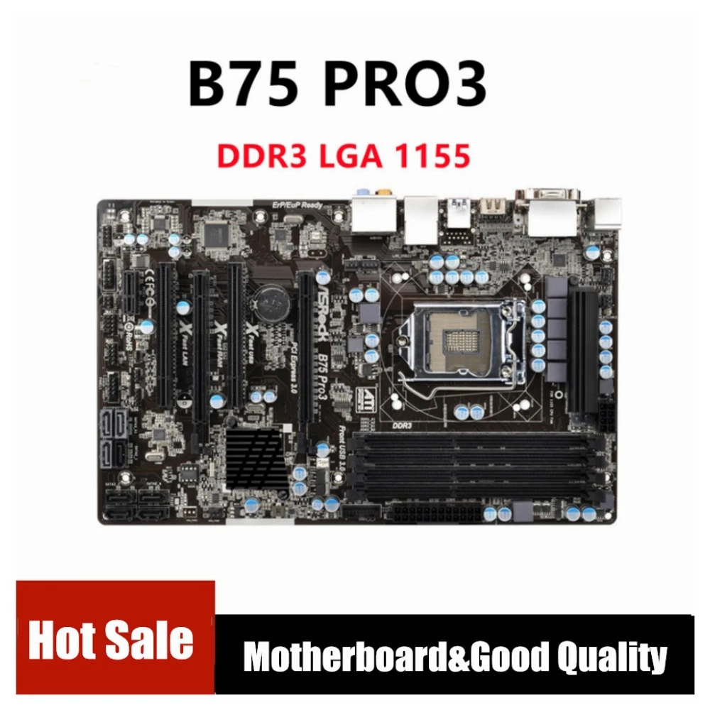 

ASROCK B75 PRO3 полностью твердотельный LGA1155 DDR3 64bg USB3.0 материнская плата для настольного компьютера