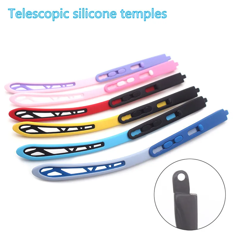 

Children's Bracket Glasses Legs Accessories Silicone Adjustable Length Telescopic Pair Of Universal Children's Glasses Legs
