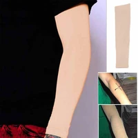 1pcs summer sun protection oversleeve anti uv arm warmers tattoo cover up sleeves bands forearm concealer support skin color
