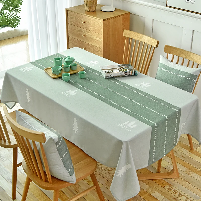 

Small fresh tablecloth waterproof, oil resistant, wash free, and scald resistant rectangular dining table tablecloth