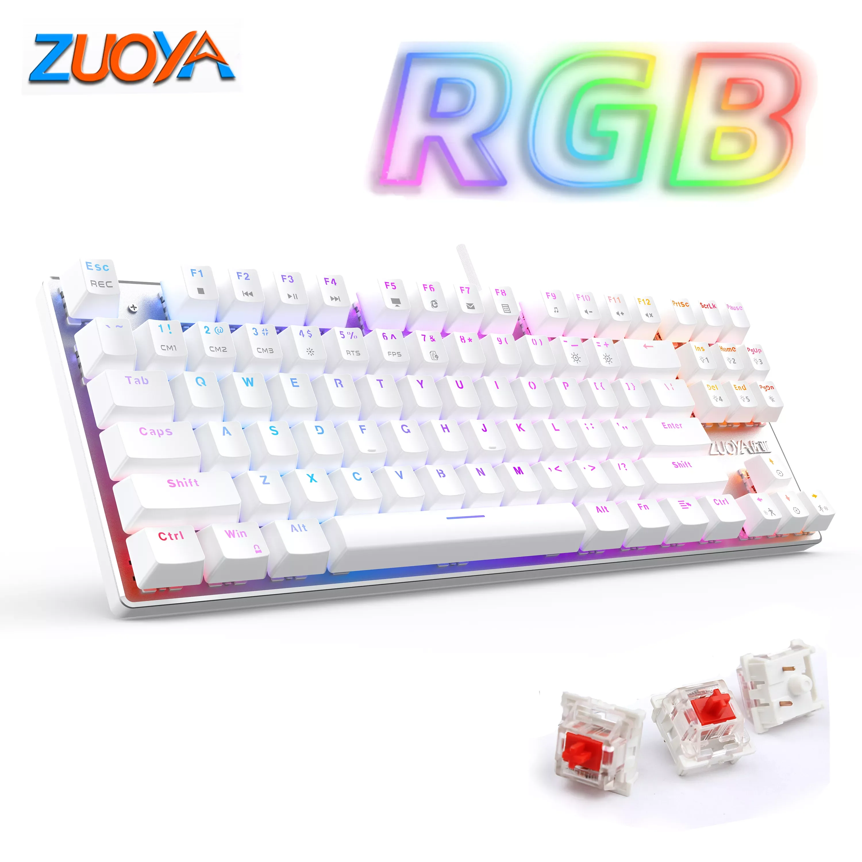 

ZUOYA Gaming Mechanical Keyboard RGB Mix Backlit Wired Keyboard Blue Black Red Switch Anti-ghosting For Game Laptop PC Russian