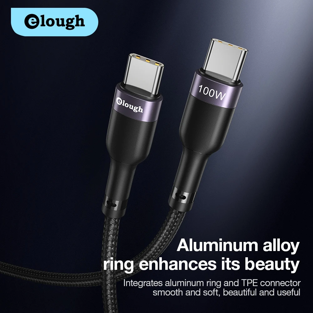 Кабель зарядный Elough с USB C на Type 100 Вт QC 4 0/3 0 |