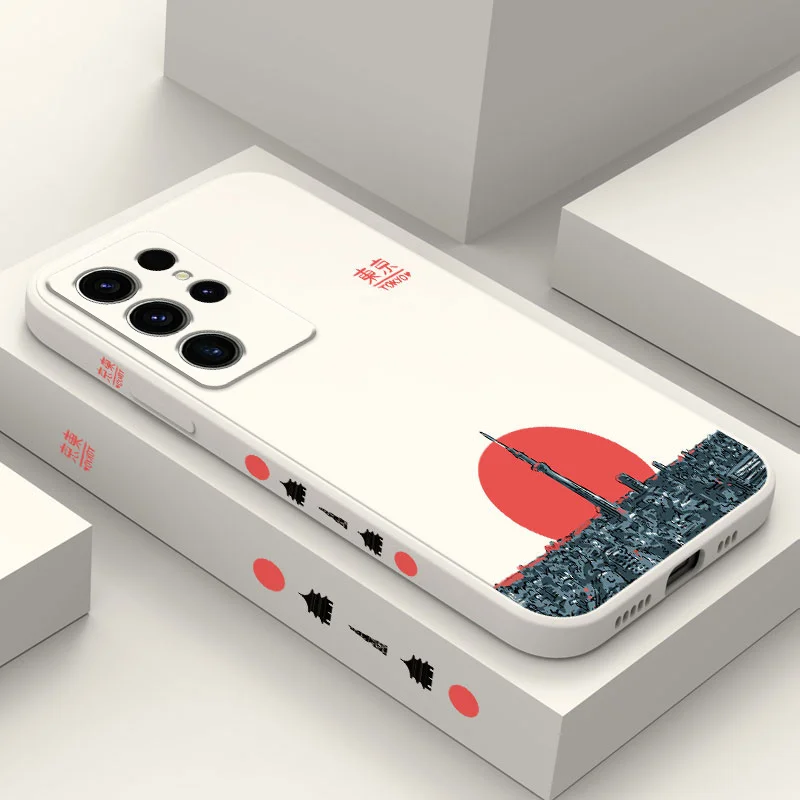 

City Silhouette Phone Case For Samsung Galaxy S23 S22 S21 S20 Ultra Plus FE S10 S9 S10E Note 20 ultra 10 9 Plus Cover